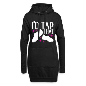 Stepptanz Stepptänzer - Hoodie-Kleid - Schwarz - Vorne