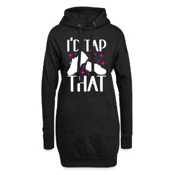 Stepptanz Stepptänzer - Hoodie-Kleid - Schwarz - Vorne