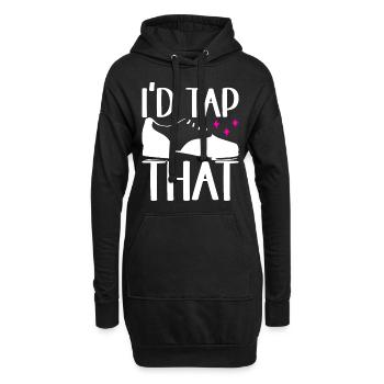 Stepptanz Stepptänzer - Hoodie-Kleid - Schwarz - Vorne