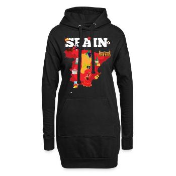 Espagne Carte de voyage España Flag Pride Souvenir - Sweat-shirt à capuche long Femme - noir - Devant
