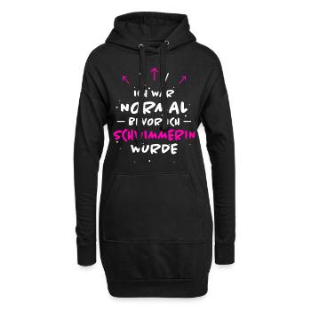 Schwimmerin Spruch Schwimmen Schwimmerin Geschenk - Hoodie-Kleid - Schwarz - Vorne