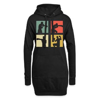 Boxen - Hoodie-Kleid - Schwarz - Vorne