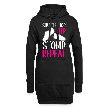 Stepptanz Stepptänzer - Hoodie-Kleid - Schwarz - Vorne