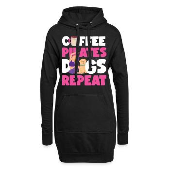 Instructeur de Pilates Professeur Café - Sweat-shirt à capuche long Femme - noir - Devant