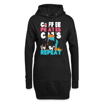 Instructeur de Pilates Professeur Café - Sweat-shirt à capuche long Femme - noir - Devant