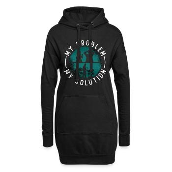 Monster Lover My Problem My Pictogram Dad Mom - Hoodie-Kleid - Schwarz - Vorne