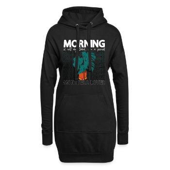 Monster Lover Morning Is Not My Time Plant Lover - Sweat-shirt à capuche long Femme - noir - Devant