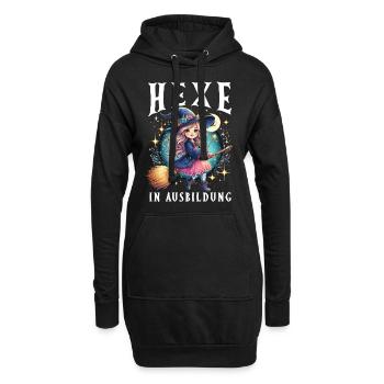 Hexe in Ausbildung - Hoodie-Kleid - Schwarz - Vorne