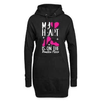 Stepptanz Stepptänzer - Hoodie-Kleid - Schwarz - Vorne