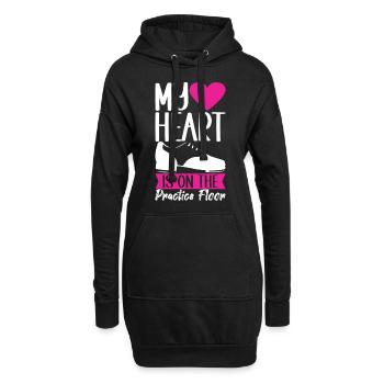 Stepptanz Stepptänzer - Hoodie-Kleid - Schwarz - Vorne
