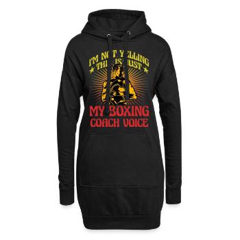 Ich schreie nicht, dass dies meine Stimme als Boxtrainer ist - Hoodie-Kleid - Schwarz - Vorne