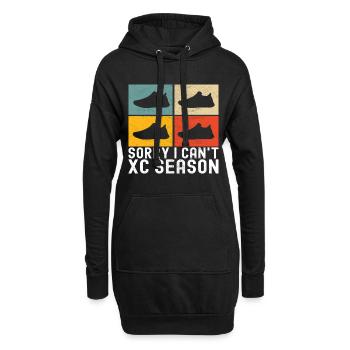 XC Running Lauf Läufer Cross Country - Hoodie-Kleid - Schwarz - Vorne