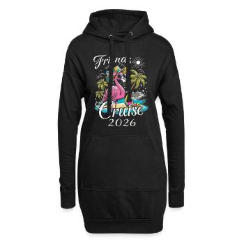 Croisière Amis 2026 - Sweat-shirt à capuche long Femme - noir - Devant