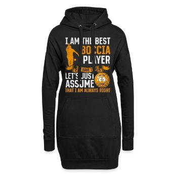 Citations drôles de joueur de pétanque - Je suis le meilleur Boccia p - Sweat-shirt à capuche long Femme - noir - Devant