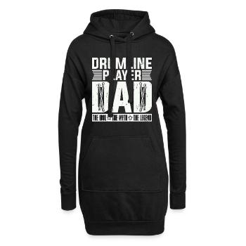 Drumline Joueur Papa L’Idole Le Mythe Le Batteur - Sweat-shirt à capuche long Femme - noir - Devant