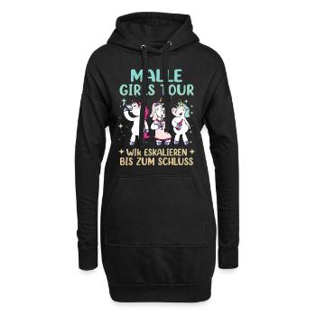 Visite des filles de Malle - Sweat-shirt à capuche long Femme - noir - Devant