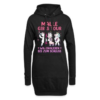 Visite des filles de Malle - Sweat-shirt à capuche long Femme - noir - Devant