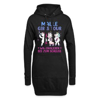 Visite des filles de Malle - Sweat-shirt à capuche long Femme - noir - Devant