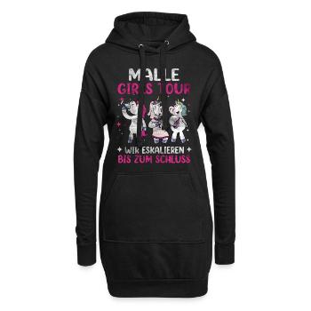Malle Girls Tour to the End Unicorn Mallorca - Hoodie Dress - black - Front