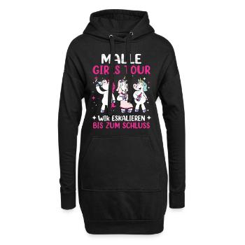 Visite des filles de Malle - Sweat-shirt à capuche long Femme - noir - Devant
