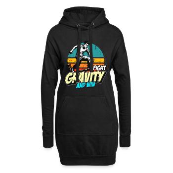 Parkour Je lutte contre la gravité et Backflip Amateur de parkour - Sweat-shirt à capuche long Femme - noir - Devant