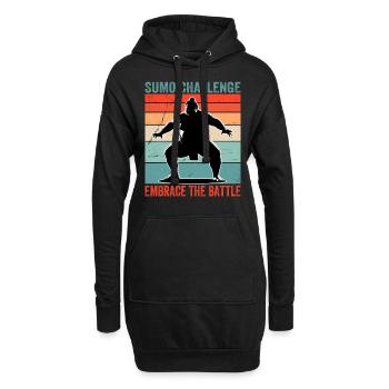 Sumo-Herausforderung nimm den Kampf an - Hoodie-Kleid - Schwarz - Vorne