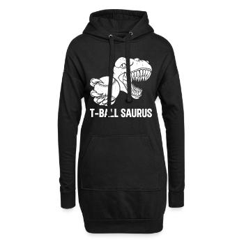 T-ball Saurus Tee-ball Joueur Dinosaure - Sweat-shirt à capuche long Femme - noir - Devant