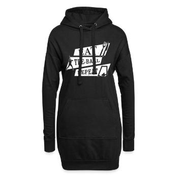 Eat Tee-ball Repeat - Jeu de tee-ball - Sweat-shirt à capuche long Femme - noir - Devant