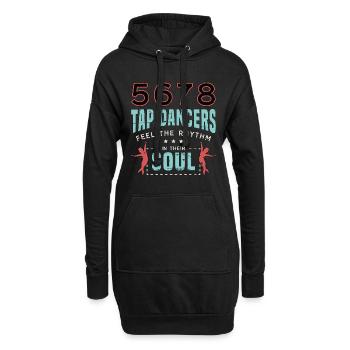 Tap Dance 5678 Tap Dancers Feel Stomping Dancing - Hoodie-Kleid - Schwarz - Vorne