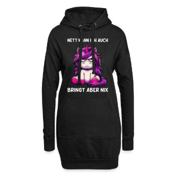 Sympa je peux aussi apporter mais rien n’apporte - Sweat-shirt à capuche long Femme - noir - Devant