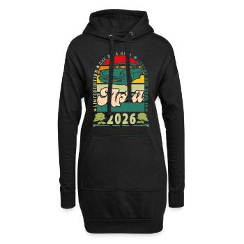 Geburtstag April 2026, April 2026, April 2026. - Hoodie-Kleid - Schwarz - Vorne