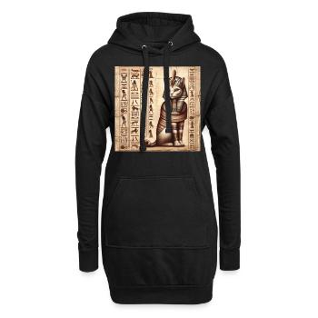 Pharao Papyrus Schriftrolle Retro Wüste - Hoodie-Kleid - Schwarz - Vorne