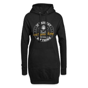 If cricket ain't your thing you ain't my thing - C - Hoodie-Kleid - Schwarz - Vorne