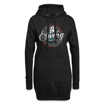 Swing Dance It's Swing Party Time Ballroom Dance - Hoodie-Kleid - Schwarz - Vorne
