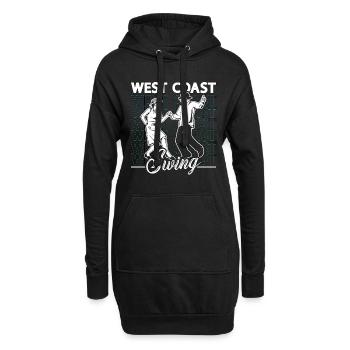 Swing Dance West Coast Swing Aime Danser En Couple - Sweat-shirt à capuche long Femme - noir - Devant