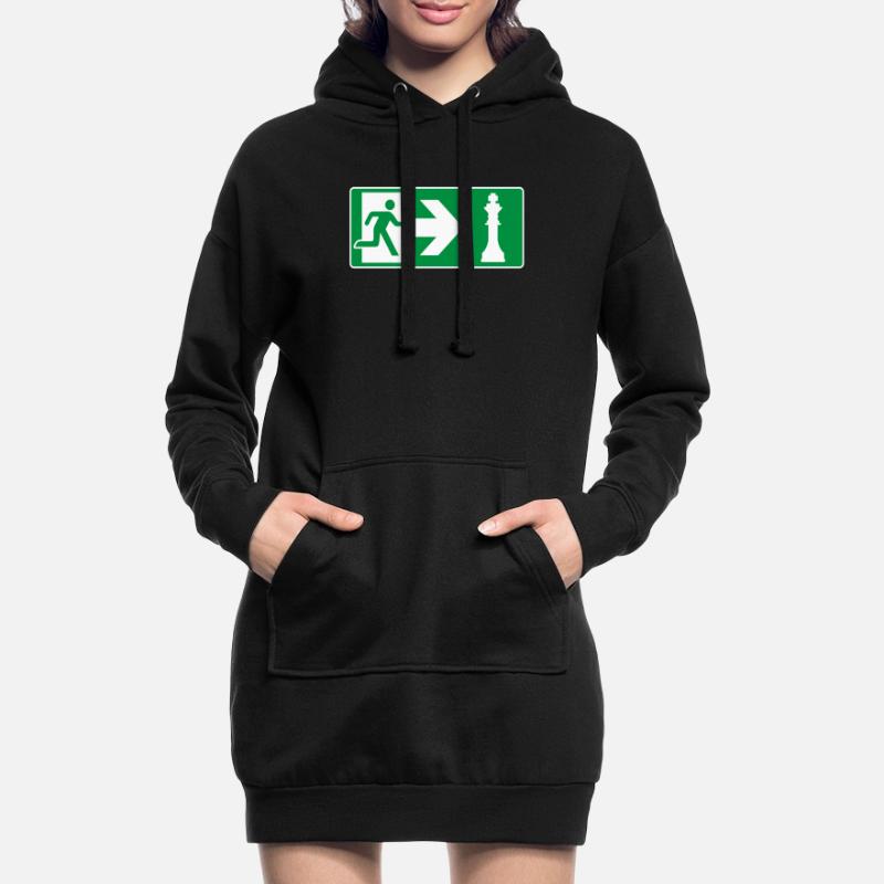 Emergency Exit Chess Chess Player Hoodie Dress