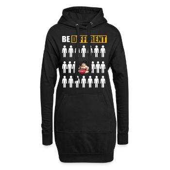 Sumo être différent - Sweat-shirt à capuche long Femme - noir - Devant
