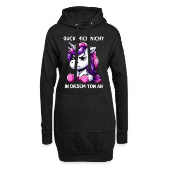 Ne me regarde pas sur ce ton - Sweat-shirt à capuche long Femme - noir - Devant