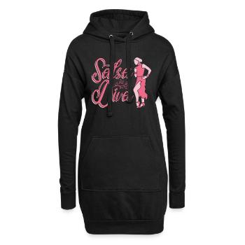 Salsa Danse Salsa Diva Mambo Danse Danse Sport - Sweat-shirt à capuche long Femme - noir - Devant