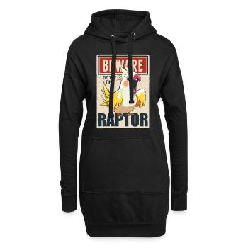 Cockatiel Beware Of The Tiny Raptor Parrot Budgie - Hoodie Dress - black - Front