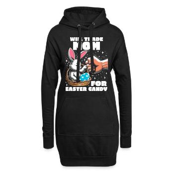 Échangera maman contre des bonbons de Pâques - Sweat-shirt à capuche long Femme - noir - Devant