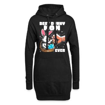 Meilleure maman lapin de tous les temps - Sweat-shirt à capuche long Femme - noir - Devant