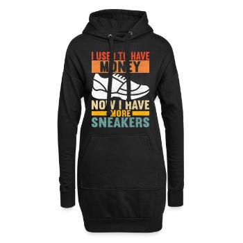Sneakerhead Collectionneur de baskets - Sweat-shirt à capuche long Femme - noir - Devant