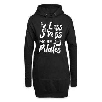Pilates Instructor Teacher Less - Hoodie-Kleid - Schwarz - Vorne