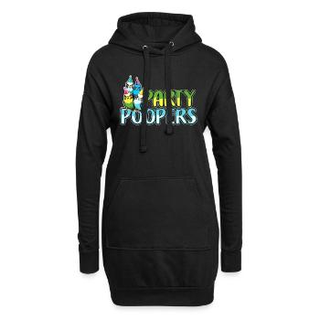 Perruche Party Poopers oiseau ornemental Perruche amateur - Sweat-shirt à capuche long Femme - noir - Devant