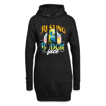 Budgie Resting Budgie Face Parakeet Bird Lover - Hoodie-Kleid - Schwarz - Vorne