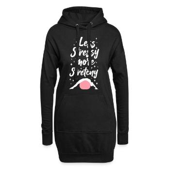 Pilates Instructeur Professeur Jeu de mots - Sweat-shirt à capuche long Femme - noir - Devant
