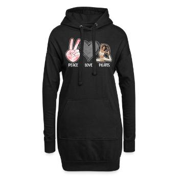 Pilates Instructor Teacher Peace - Hoodie-Kleid - Schwarz - Vorne