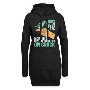 Les oiseaux perruches ne sont pas comme les chiens ou les chats amoureux des animaux - Sweat-shirt à capuche long Femme - noir - Devant