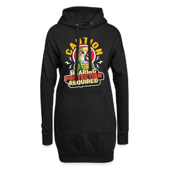 Conure Caution Hearing Protection Conure Owner - Hoodie-Kleid - Schwarz - Vorne